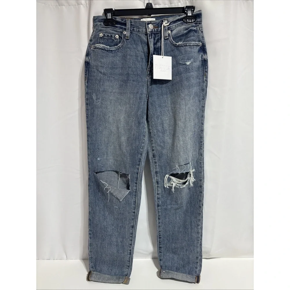 Pistola Stevie High Rise Relaxed Roller‎ Jeans Color Grand Size 25 NWT $178